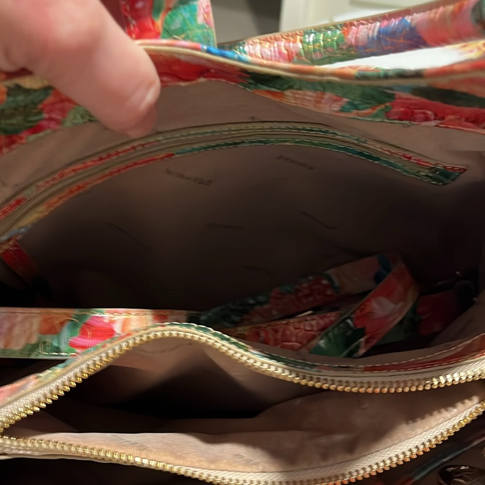 Brahmin Celia Taffy Multicolor Floral Shoulder Bag long strapped with dust bag. - Picture 4 of 4